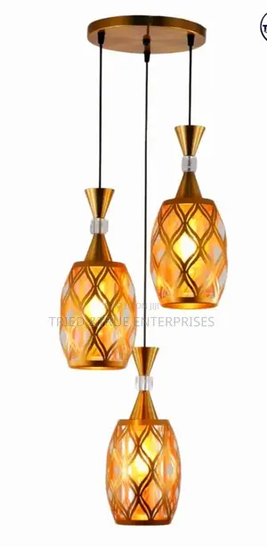 Generic Golden 3 in 1 Hanging Pendants Lights Yv2n