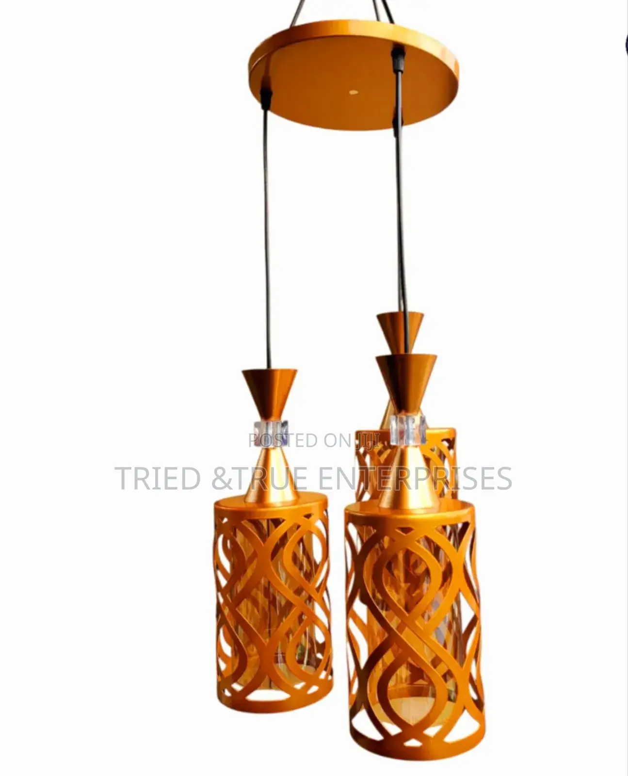 Generic Golden 3 in 1 Hanging Pendants Lights Yv2n