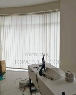 White Elegance That Flows With The Light Vertical Office Window Blinds - main view