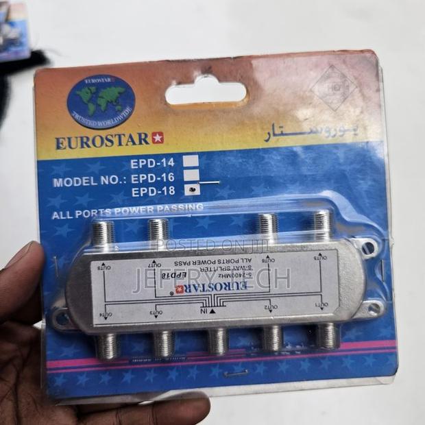 Eurostar Digital 8 Way Coaxial Cable Splitter Antenna