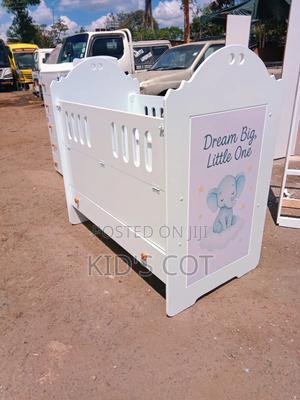 Decorated MDF Baby Crib - main view
