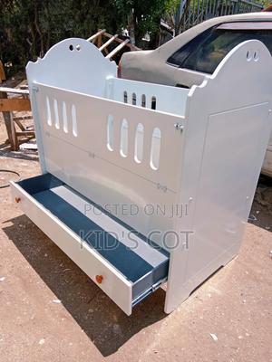 Plain White MDF Bed - main view