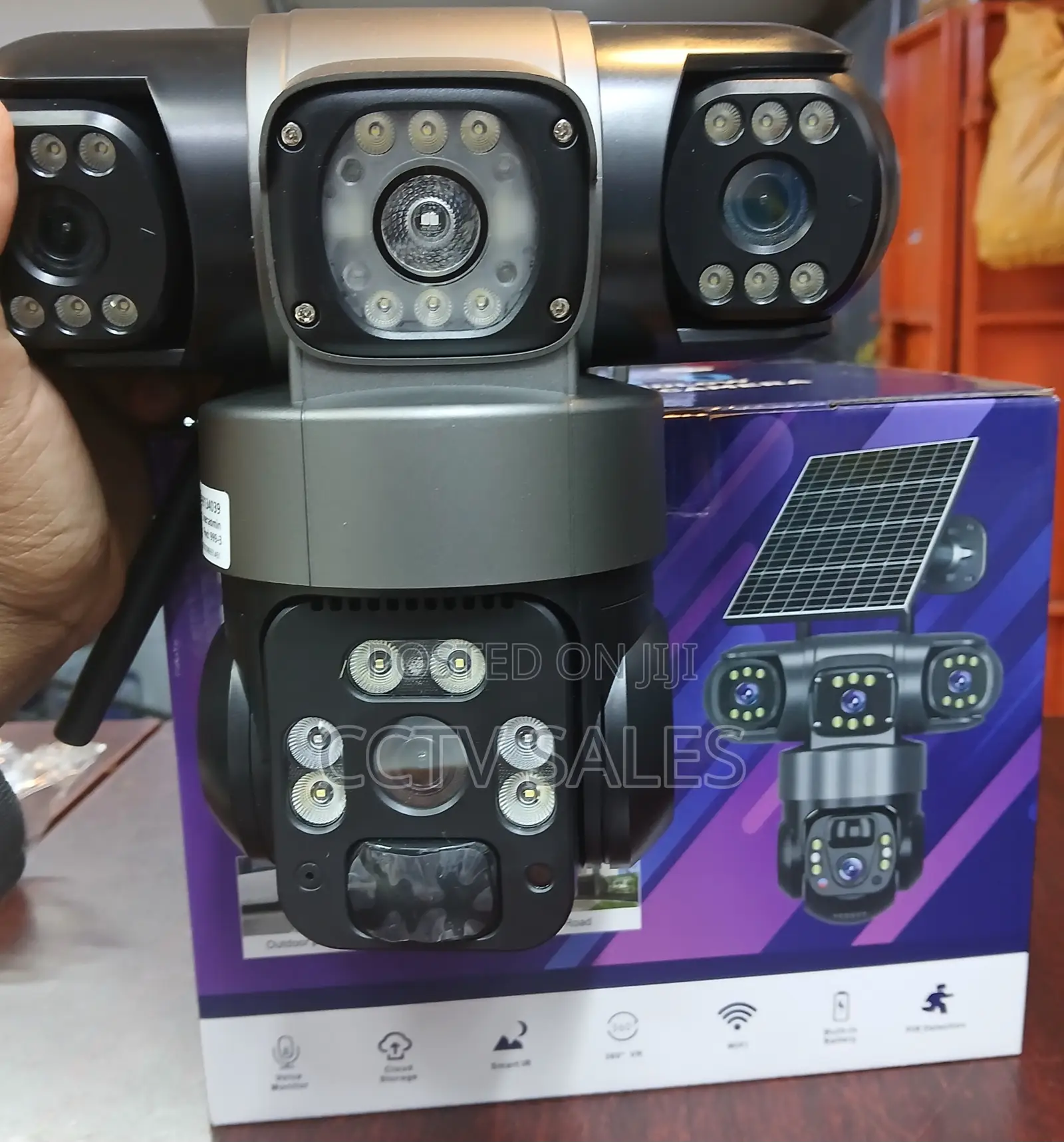 Triple Lens 4g Solar PTZ Camera Day/Night Recording With Motion Alerts