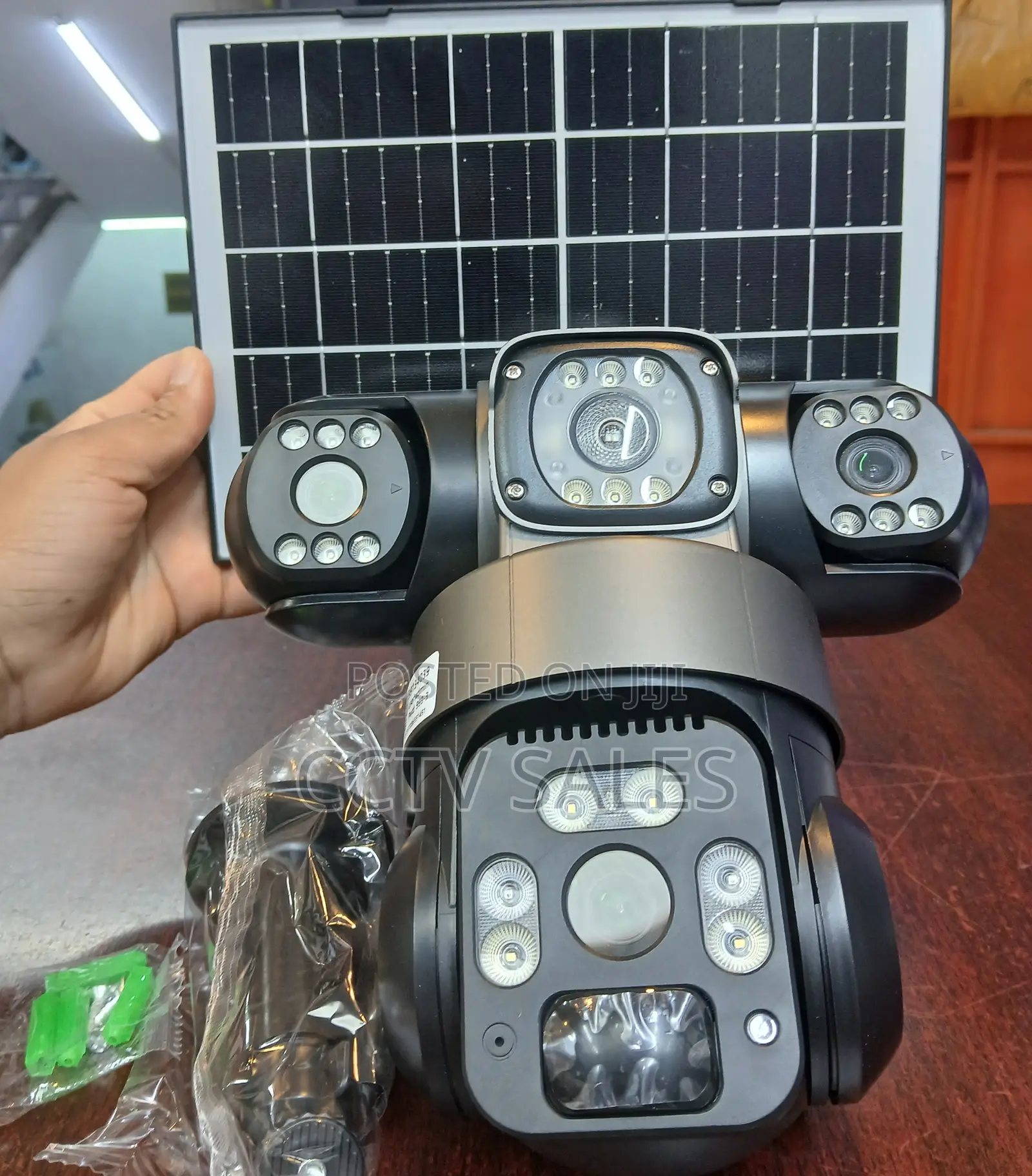 Solar PTZ Triple Lens 4g Camera 4g Sim Card Support for Remote Access