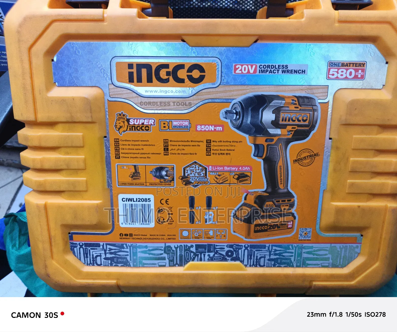 Cordless Impact Wrench 850n.M