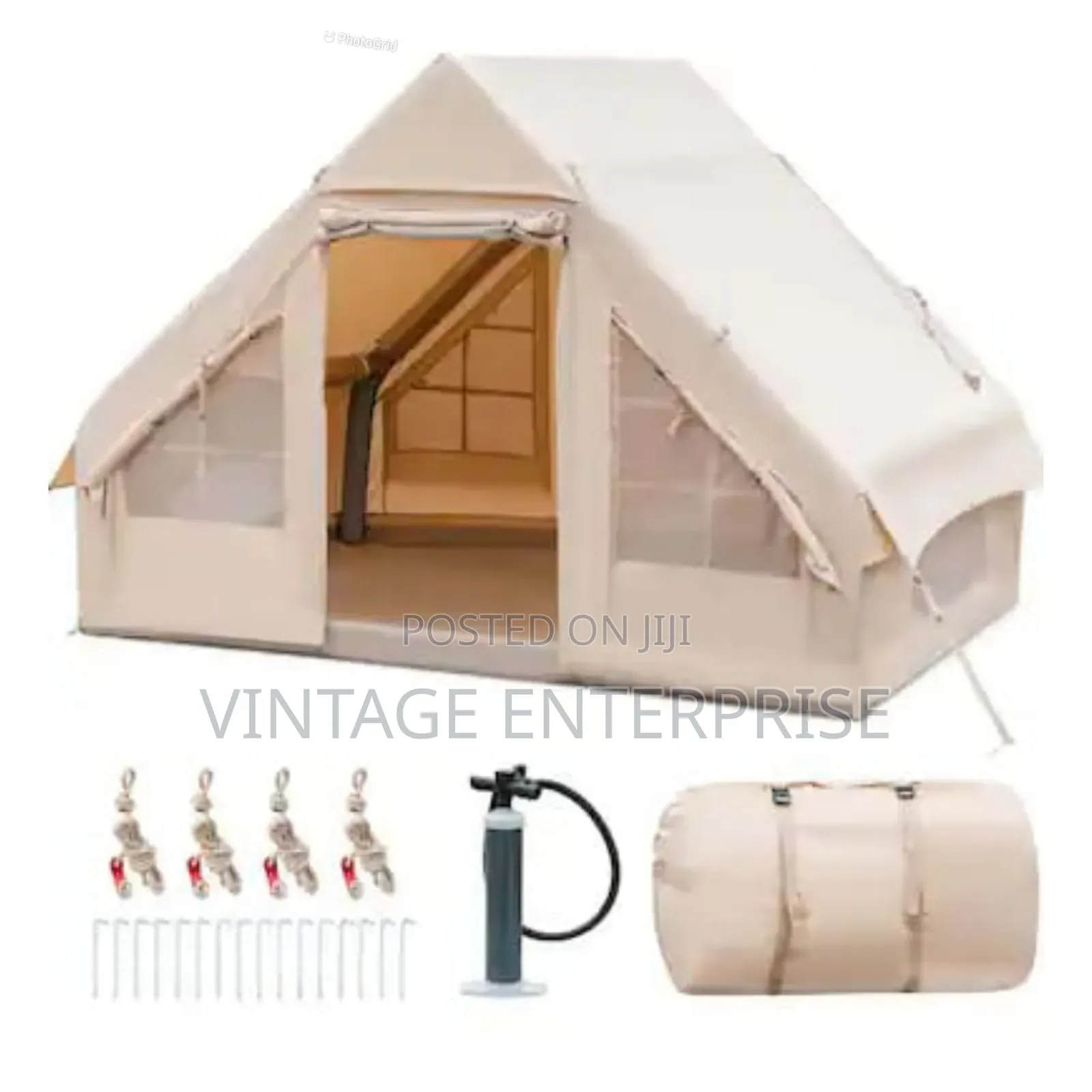 Inflatable Camping Tent With Pump, Glamping Tents, Easy Setup