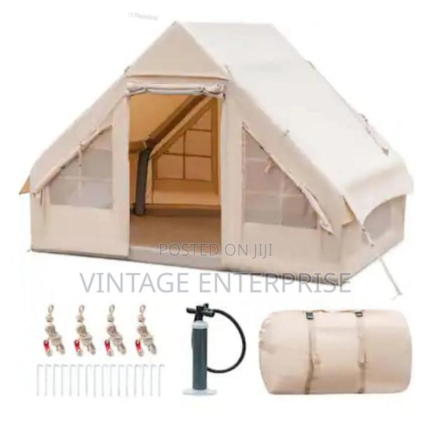Inflatable Camping Tent With Pump, Glamping Tents, Easy Setup