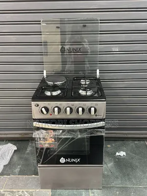Nunix Gas Cooker 50×55 3 Gas 1 Electric Plate