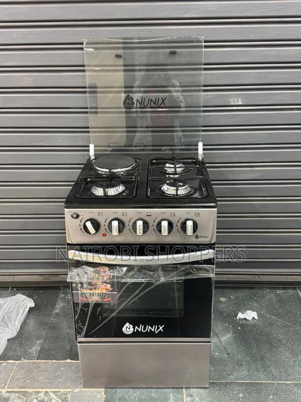 Nunix Gas Cooker 50×55 3 Gas 1 Electric Plate - main view