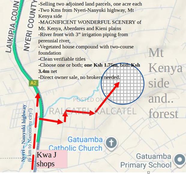 Land for Sale Naromoru 2 Acres Mt Kenya Side