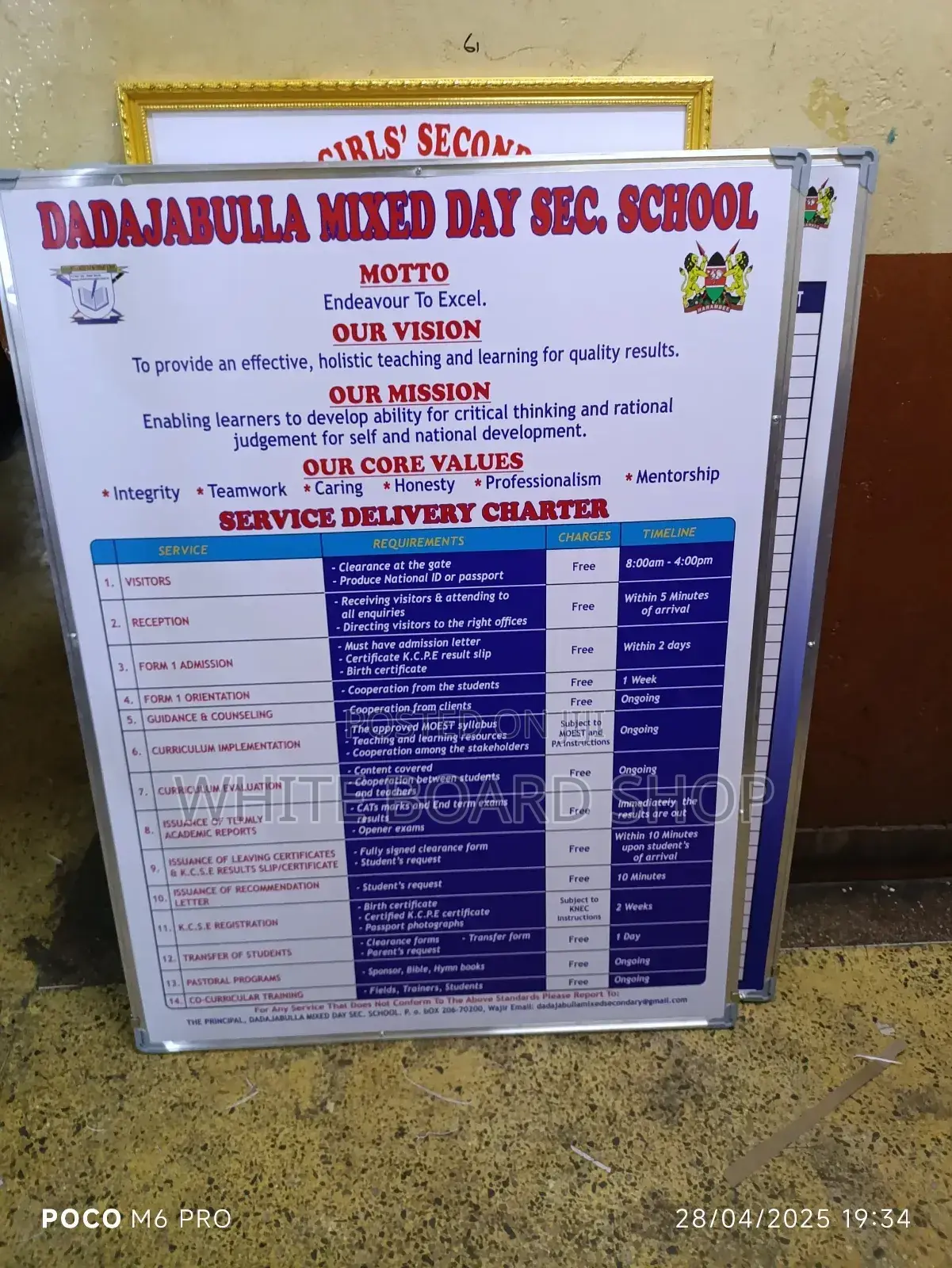 Classic Special Board of Honor for Schools