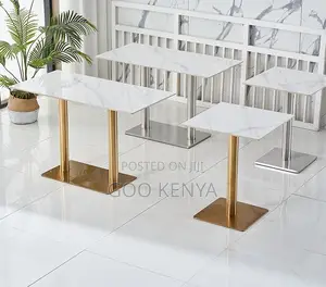 Home Table; Small Space-Saving Kitchen Table With Marble Top