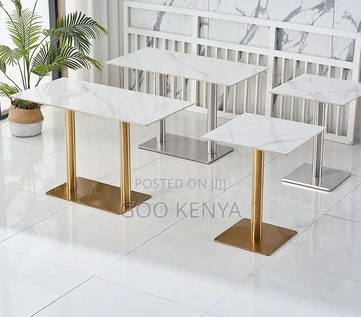 Home Table; Small Space-Saving Kitchen Table With Marble Top
