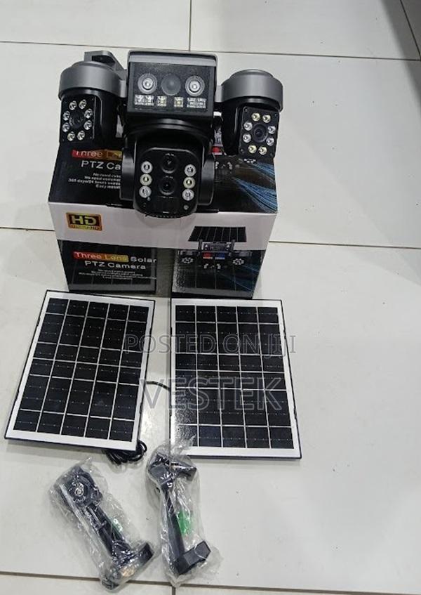 V380 Pro 4g 10x Zoom Solar Flood Light With 4g Camera Dual Panels