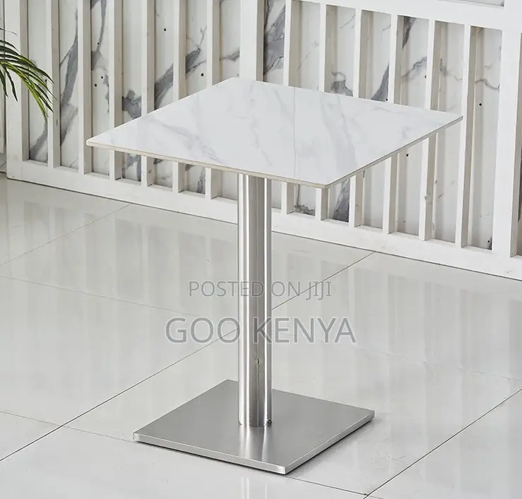 Home Table; Small Space-Saving Kitchen Table With Marble Top