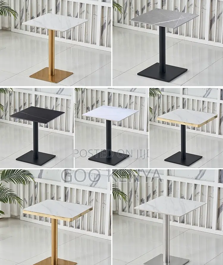 Home Table; Small Space-Saving Kitchen Table With Marble Top