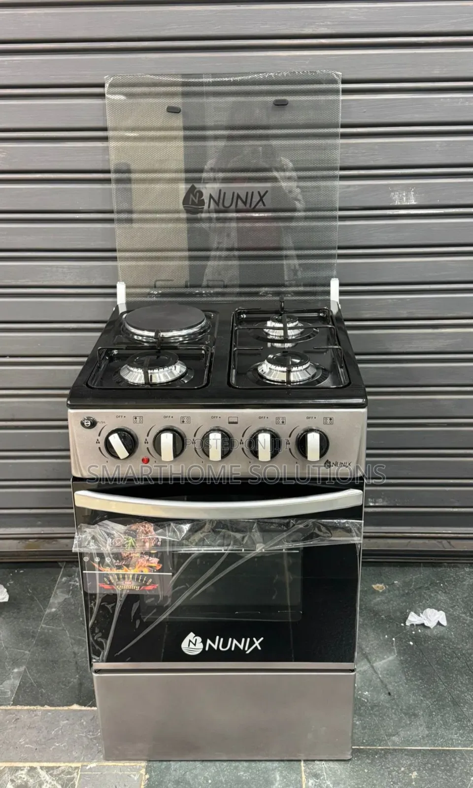 New Model 50*55 Nunix 3+1 Standing Cooker With Gas Oven