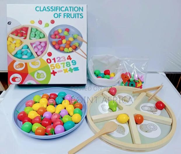 Fruits Learning Wooden Pinch Game For Kids