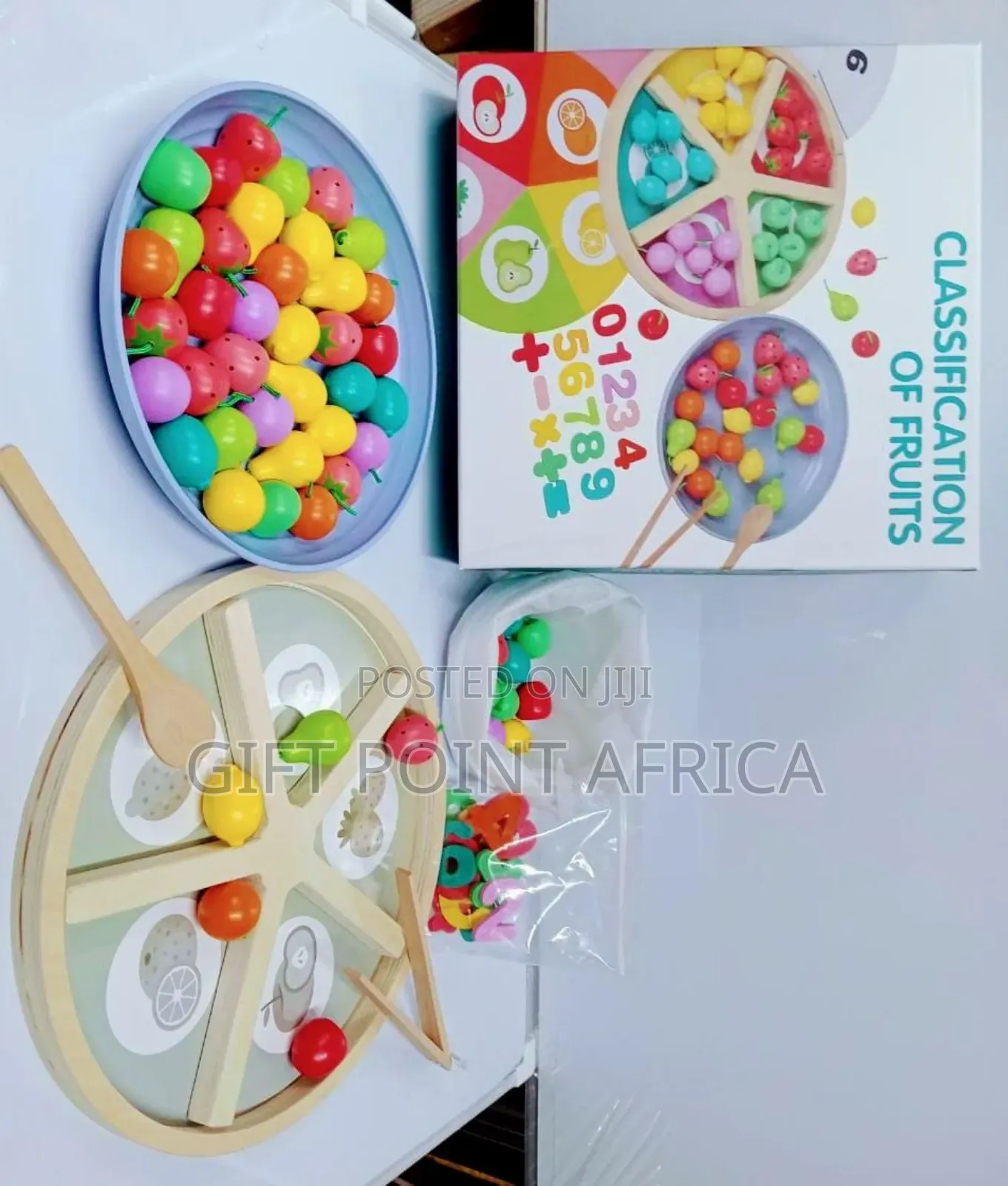 Fruits Learning Wooden Pinch Game For Kids