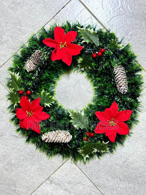 50cm Christmas Wreath for Front Door - thumbnail 2