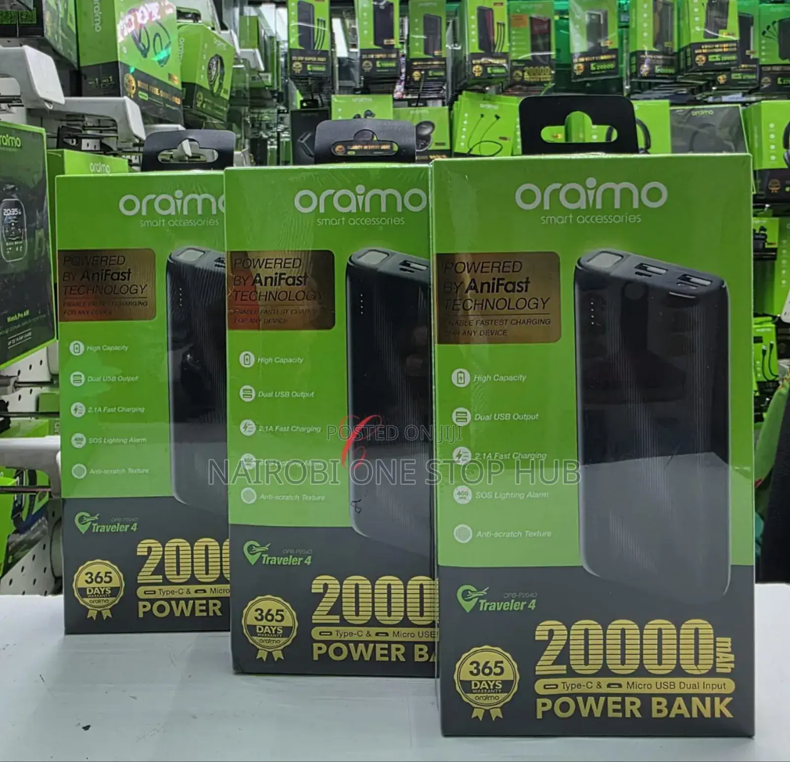 Oraimo Traveler 4 Opb-P204d 20,000mah Power Banks