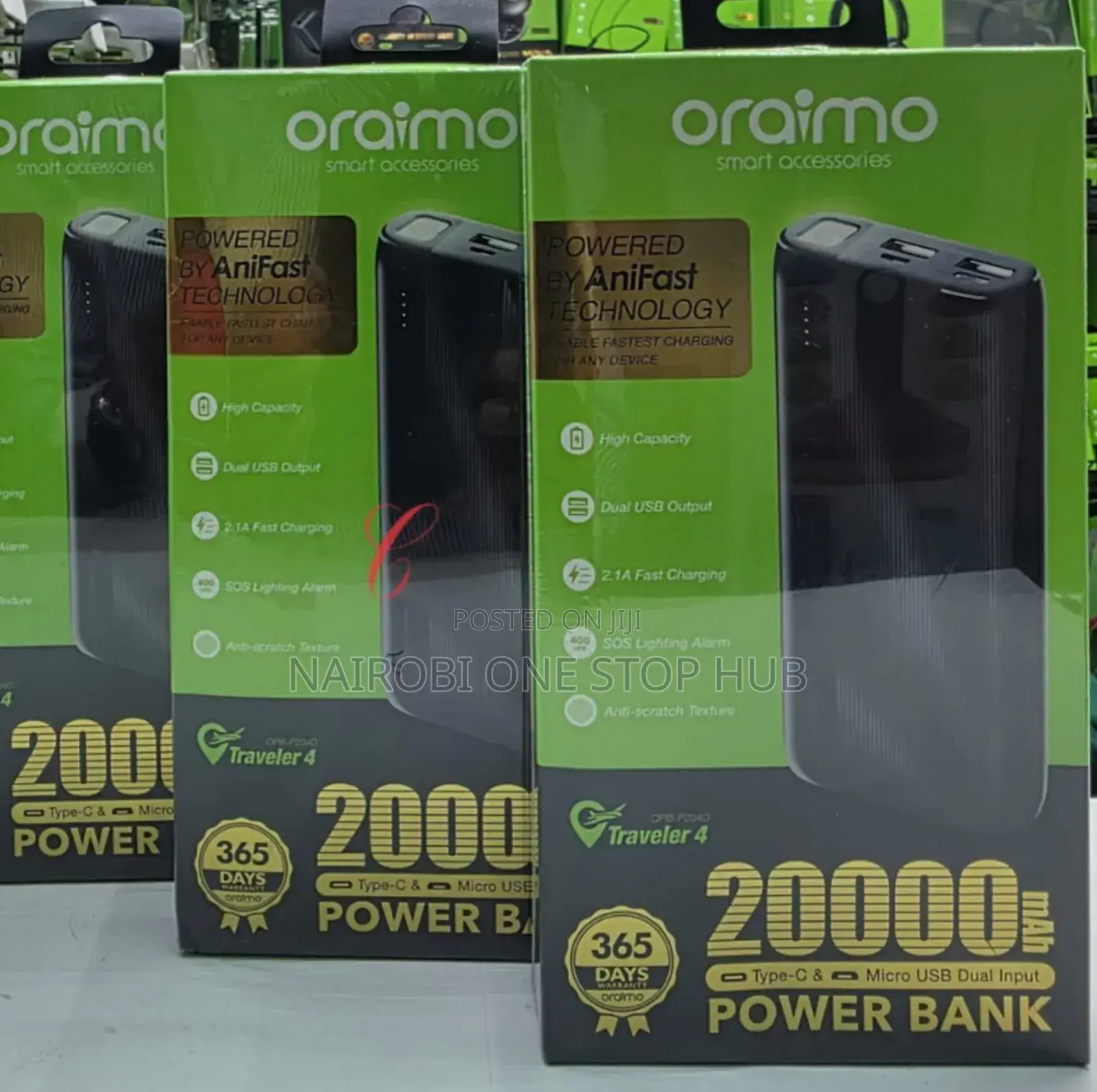 Oraimo Traveler 4 Opb-P204d 20,000mah Power Banks