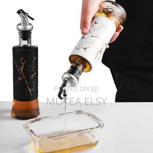 White Black Marble Oil/Vinegar Dispenser - thumbnail 2