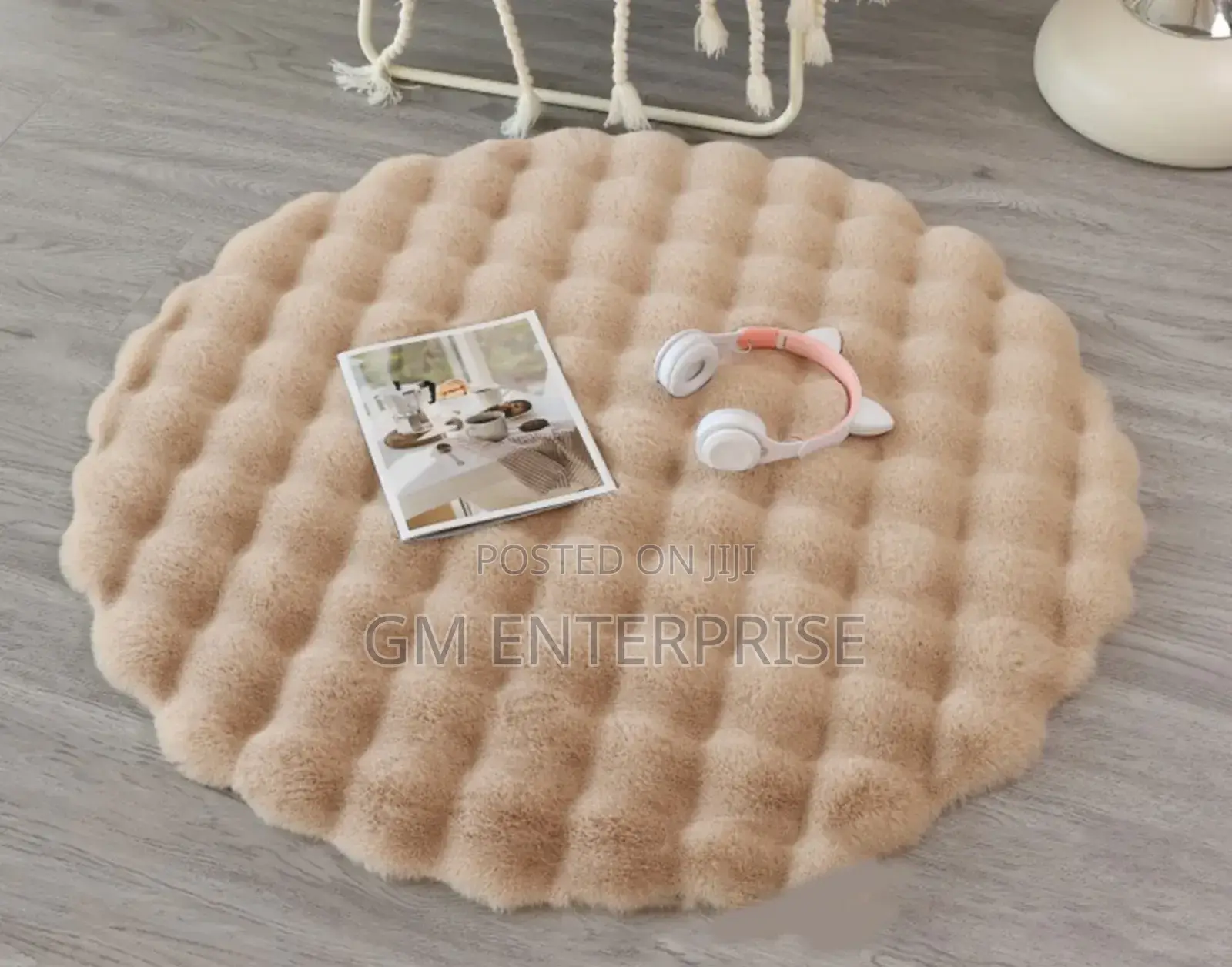 60cm Fluffy Round Plush Rugs