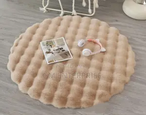 60cm Fluffy Round Plush Rugs