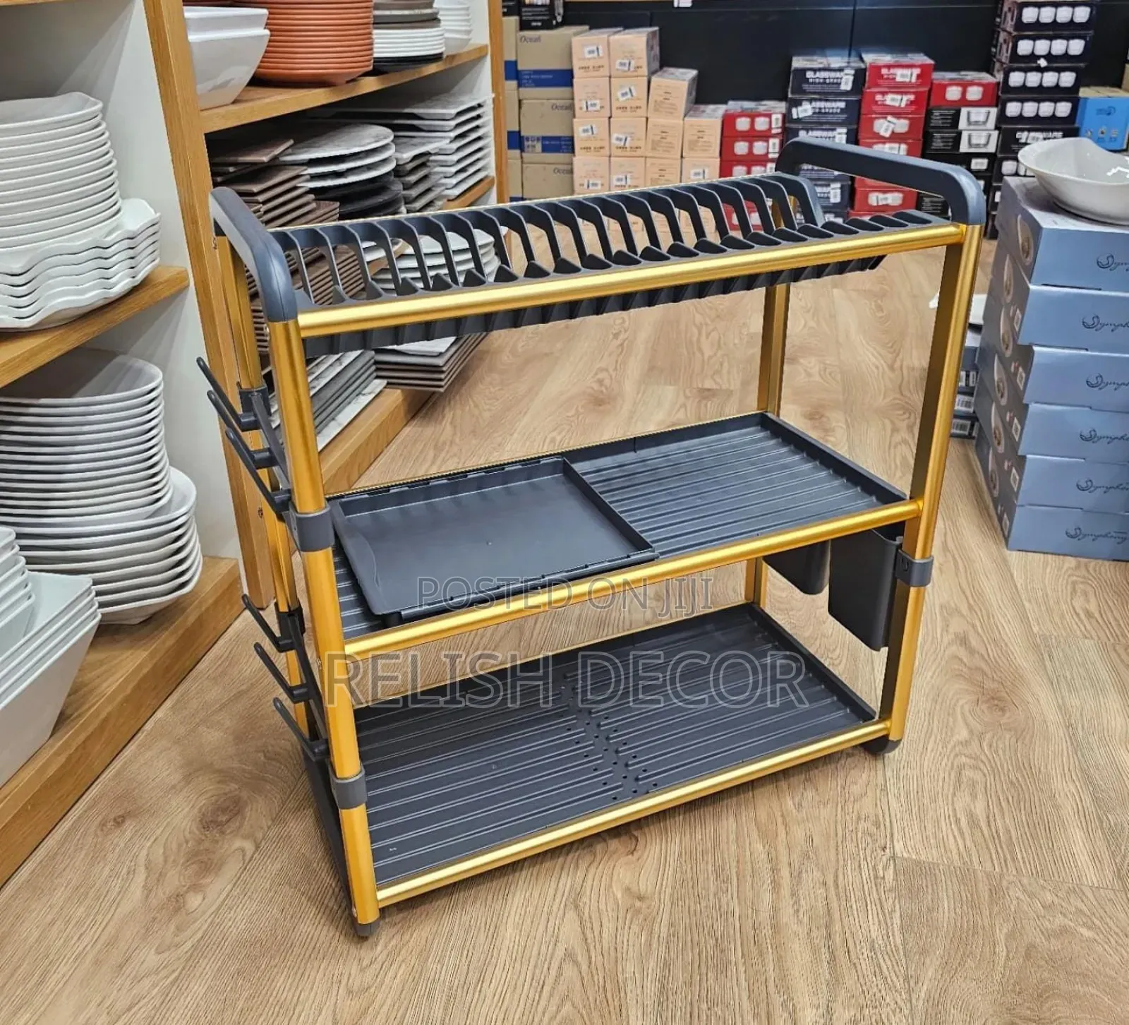 3 in 1 Metallic Rustproof Dish Rack