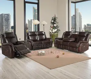 Home Sofa; 6-Seat Recliner Sectional Sofa With Premium Leather Finish