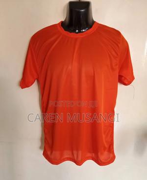 Orange Polyester Round Neck Tshirts - thumbnail 2