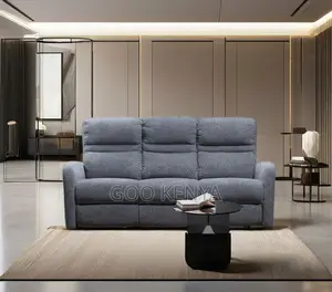 Home Sofa; 3-Seater Fabric Modular Sofa With Manual Recliner