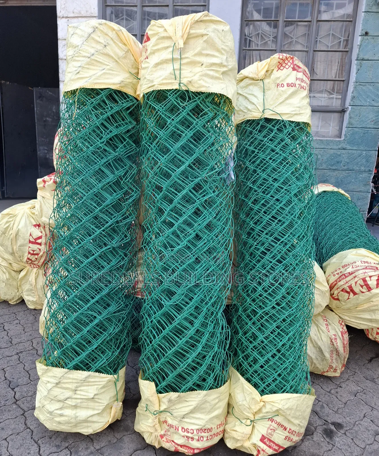 6ft Green PVC-Coated Chain-Link Fencing.