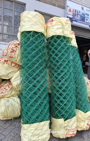 6ft Green PVC-Coated Chain-Link Fencing.