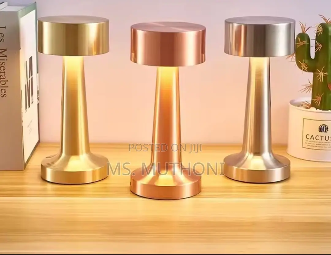 Rechargeable, Cordless Led Table Lamp With a Metal Body
