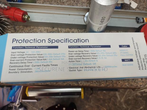 Adjustable Voltage Ampere Protector Extension Socket With Four Outlets - thumbnail 4