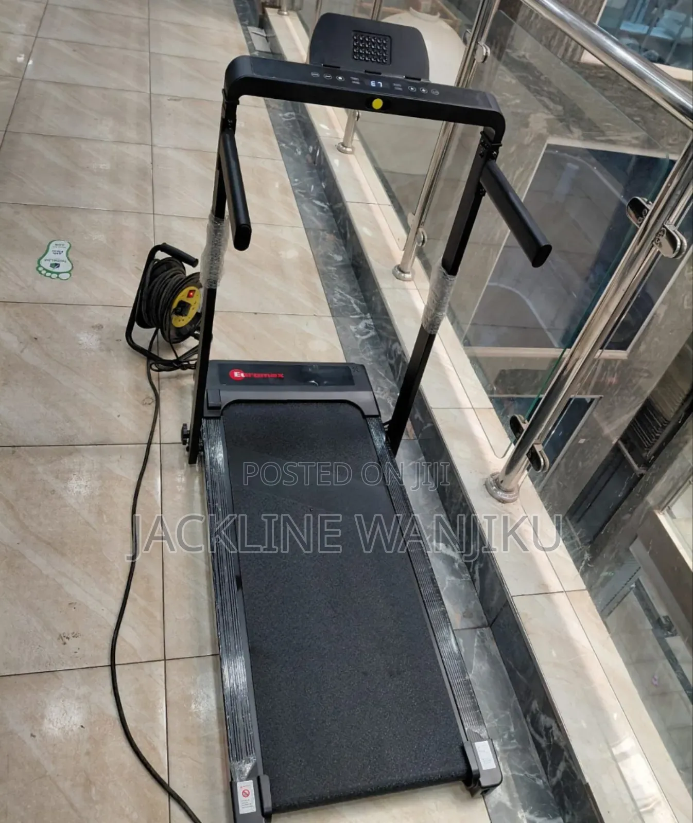 Slim Foldable Treadmill for Walking Running, Cardio Exercise Machine