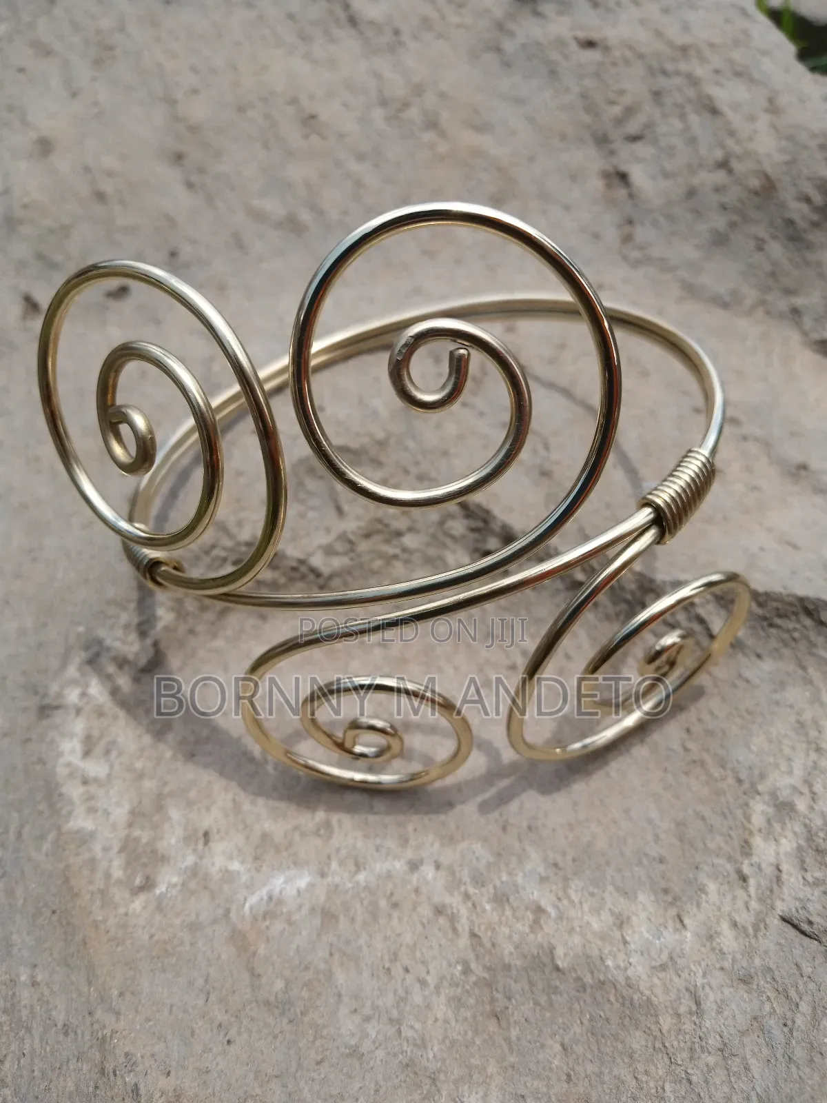 Spiral Brass Armlet 