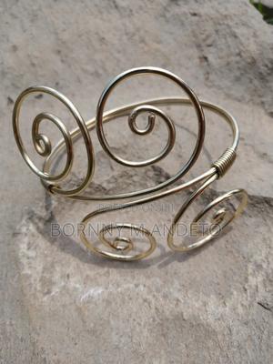 Spiral Brass Armlet - thumbnail 2
