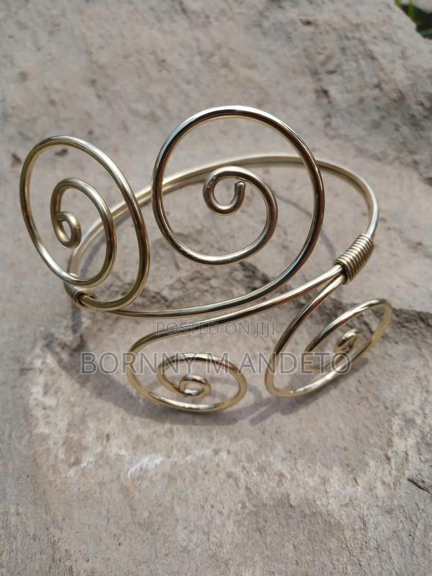 Spiral Brass Armlet - main view