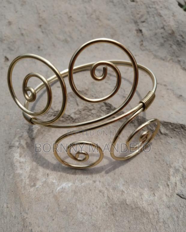 Spiral Brass Armlet - thumbnail 3