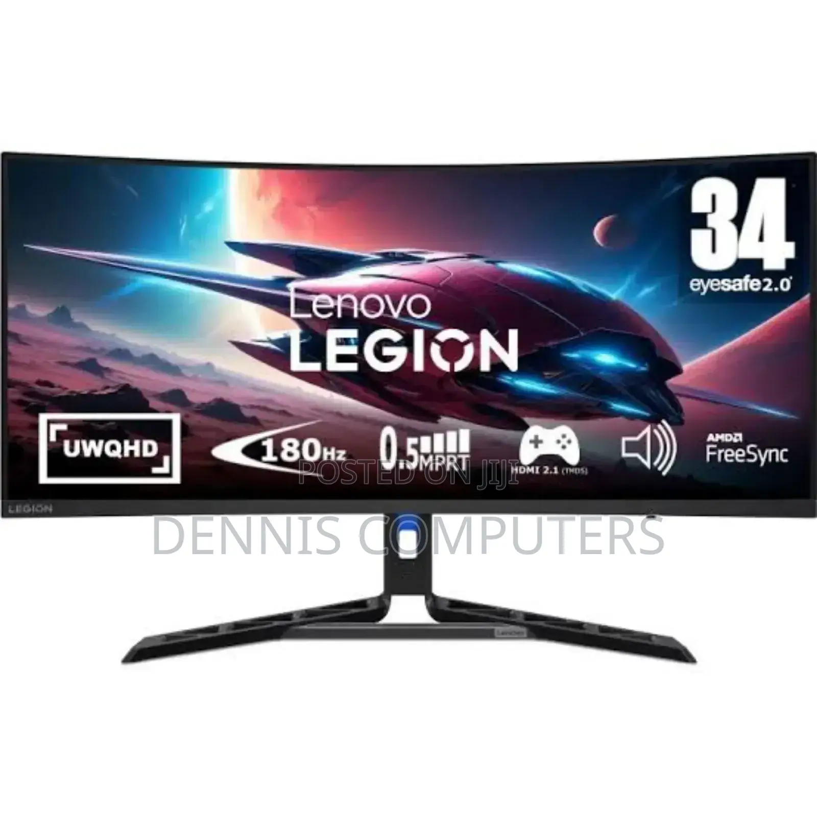 Lenovo Legion R34w-30 34" WQHD Curved Gaming Monitor