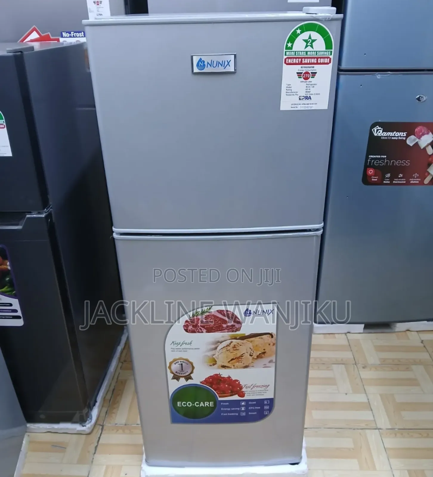 Nunix 138litres Doubledoor Fridge