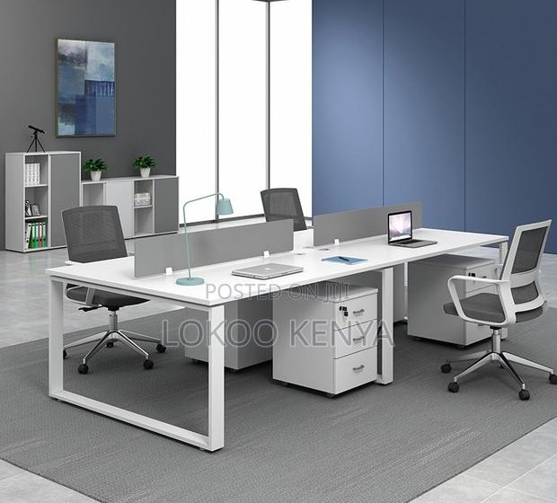 Workstation; 4 Way Custom Made Modular Staff Working Station - thumbnail 4