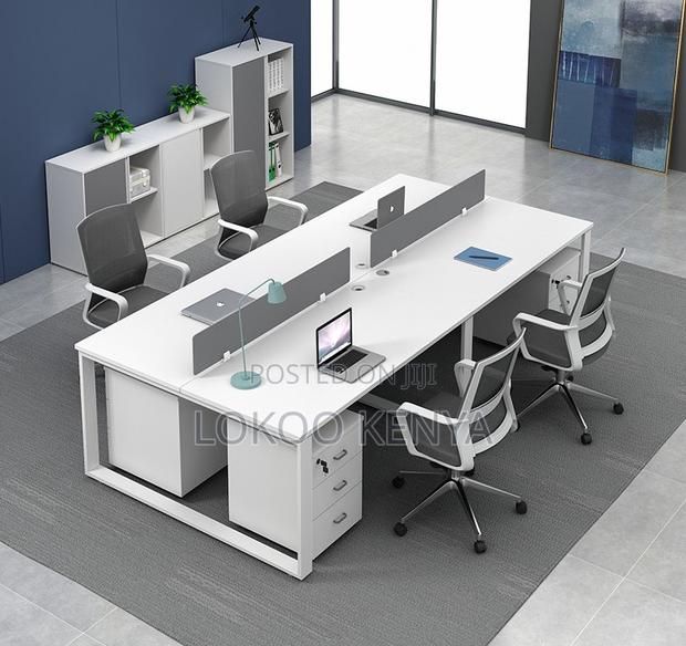 Workstation; 4 Way Custom Made Modular Staff Working Station - thumbnail 6