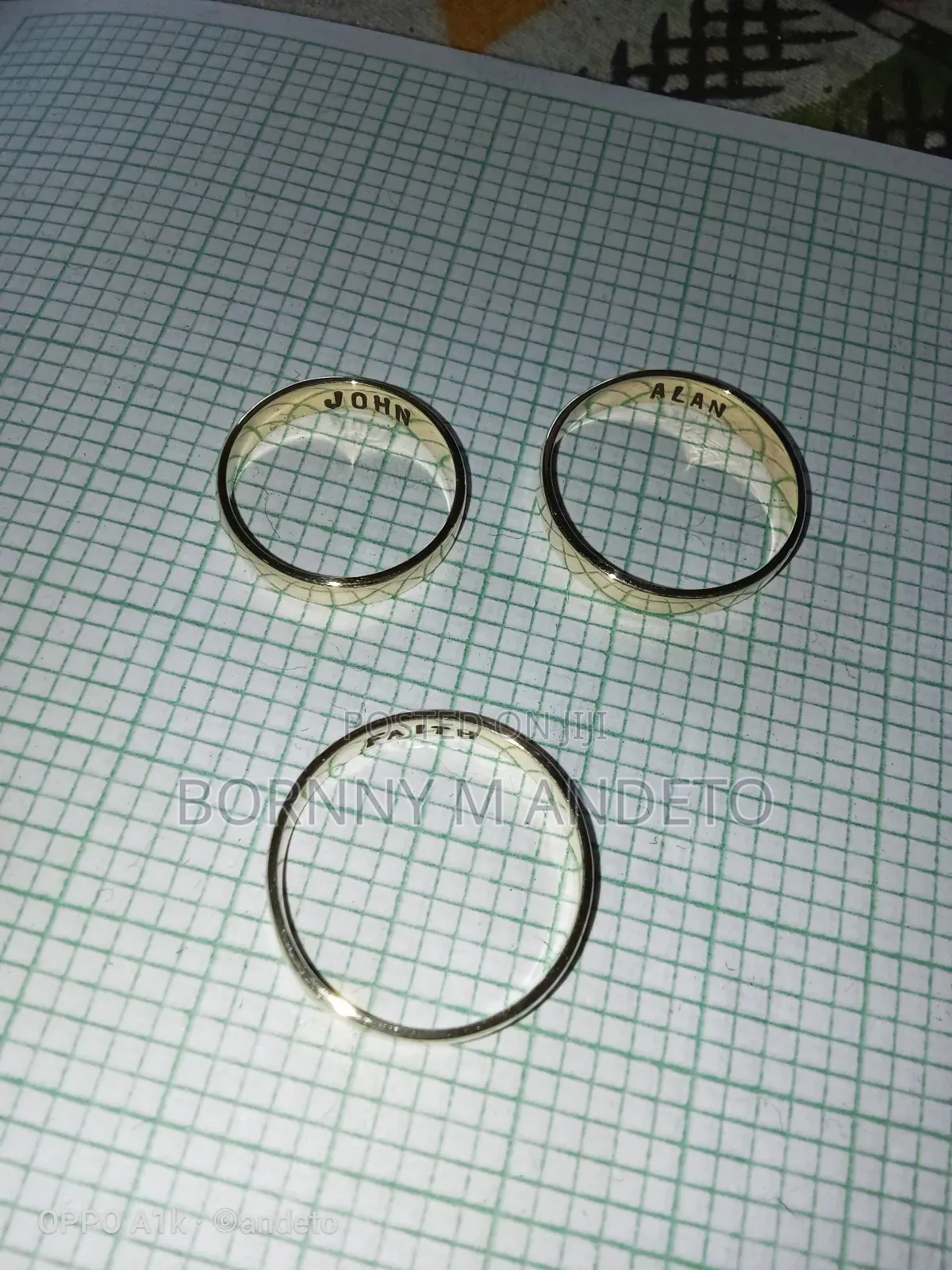 Personalized Pure Brass Wedding Rings