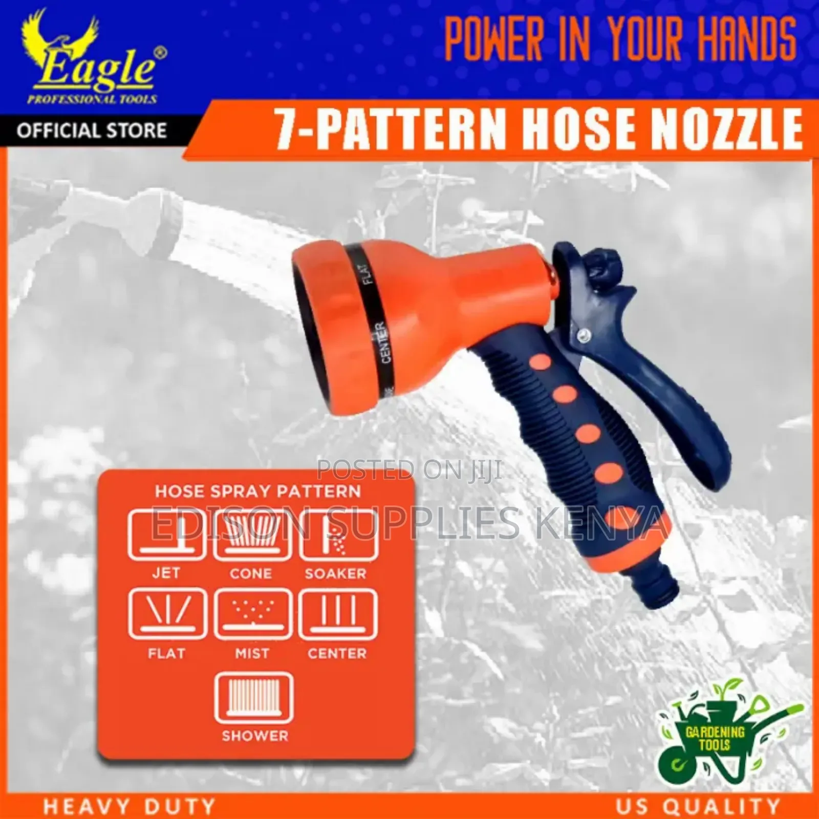 Water Spray Gun + Hose Connectors Set Irrigation Garden Car Wash Spray