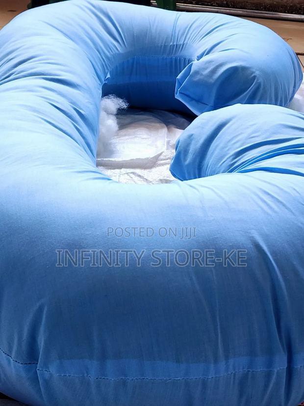 Pregnancy Pillow C Shape Maternity Pillow in Grey /Blue - thumbnail 3