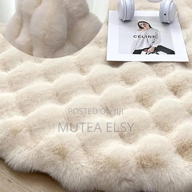 Pink,Grey,Cream Brawn Fluffy Round Plush Rugs - thumbnail 2